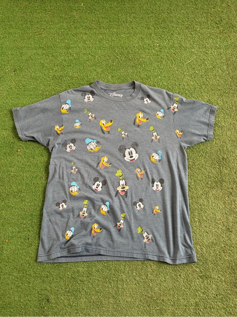 Disney Grey Allover Mickey & Friends Character Tee